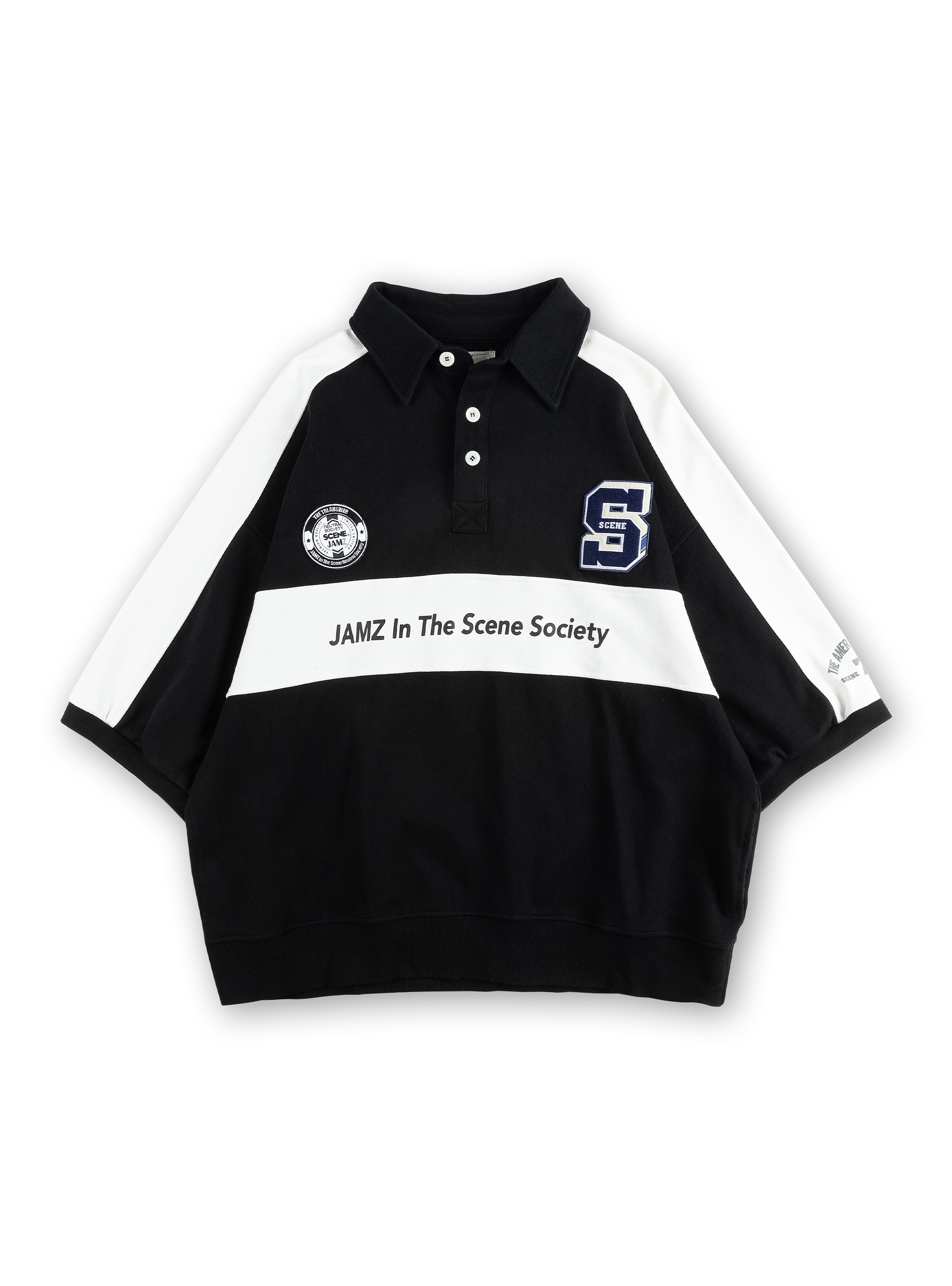 SC x JAMZ x NS POLO TEE // BLK_WHT