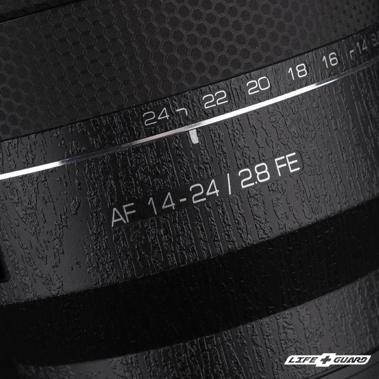 LIFE+GUARD 鏡頭貼膜安裝示意，適用 SAMYANG X Schneider AF 14-24mm F2.8 FE