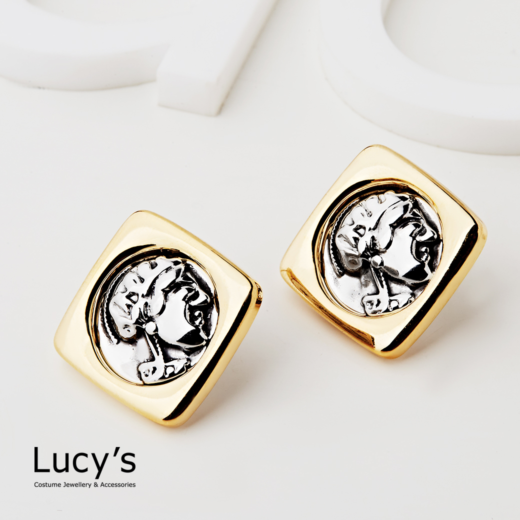 女王肖像 耳環 (121305)