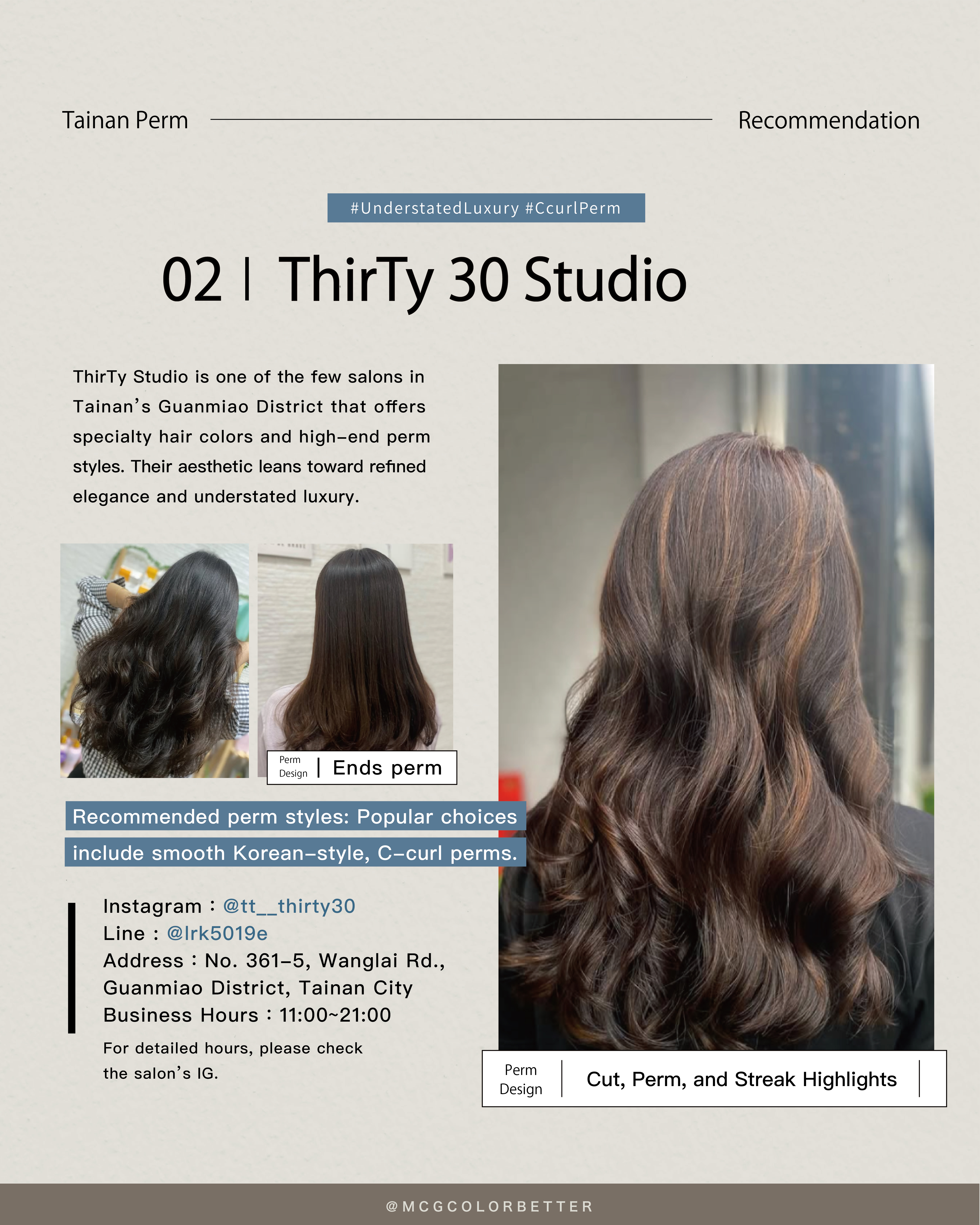 Tainan perm recommendations #2: ThirTy 30 Studio