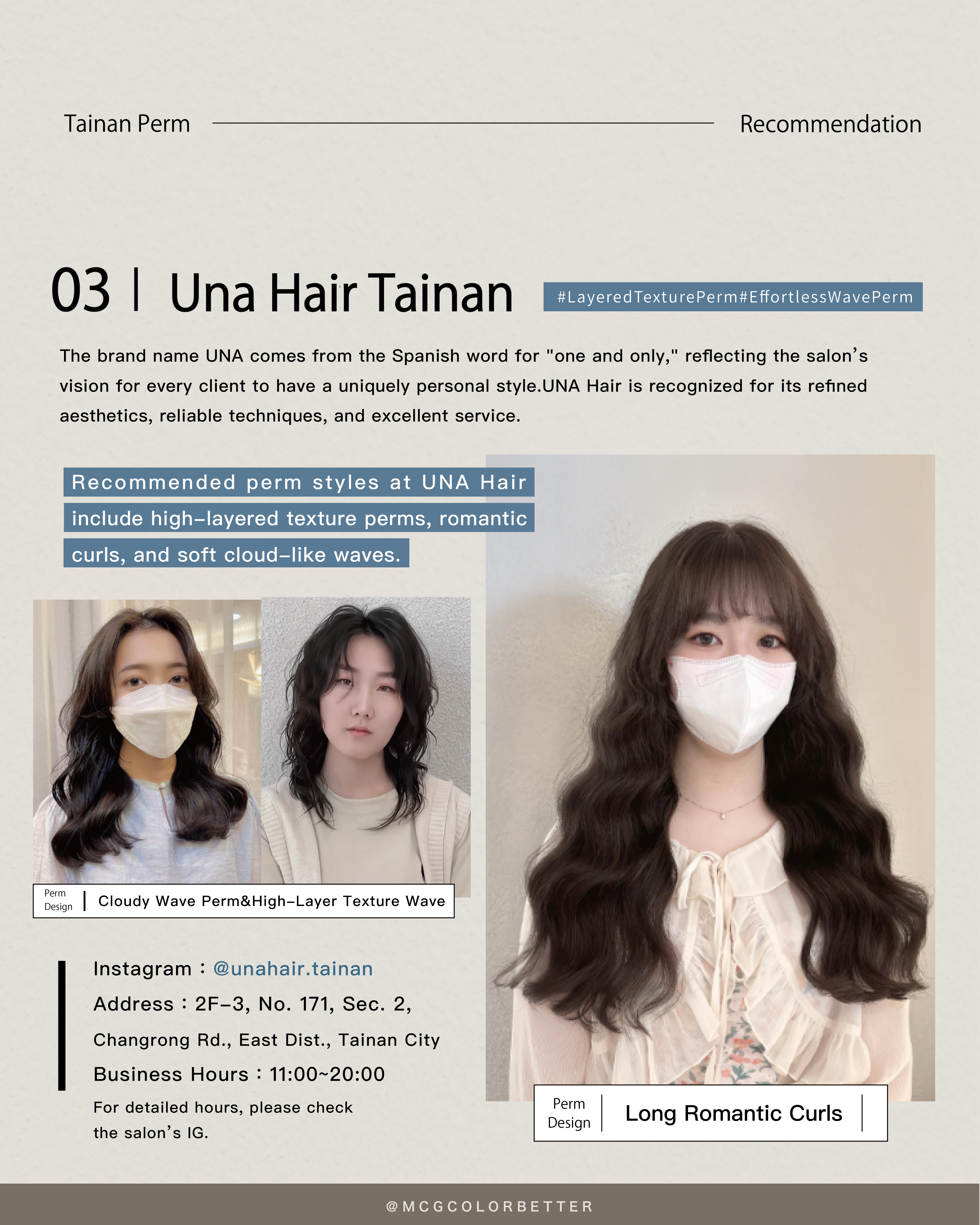 Tainan perm recommendations #3: Una Hair Tainan