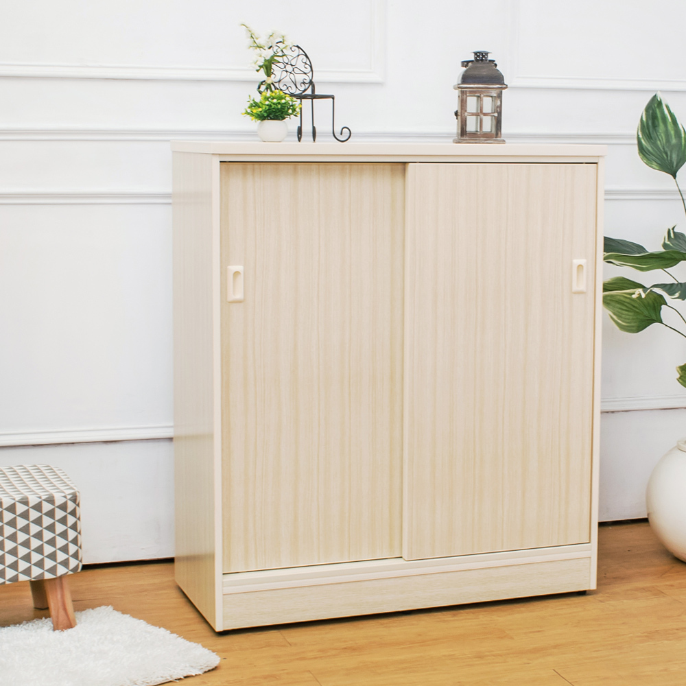 南亞塑鋼-3尺拉門/推門塑鋼鞋櫃