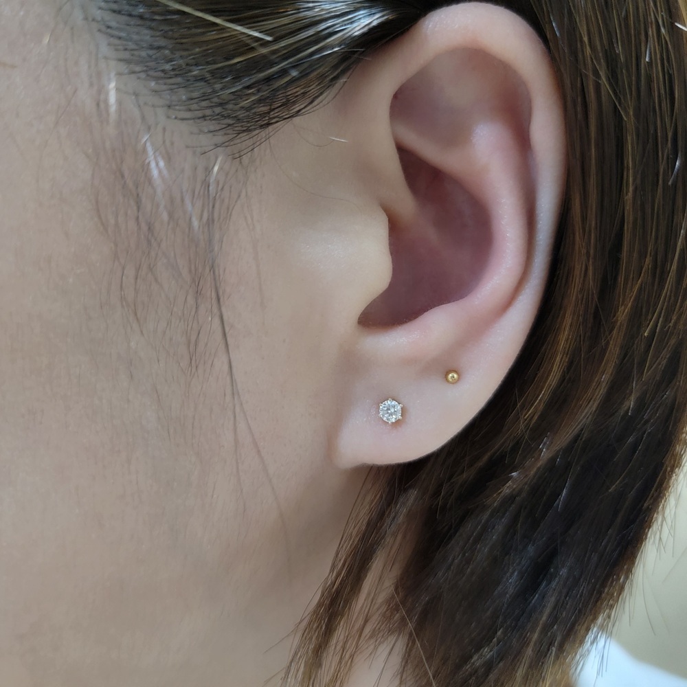 【me.luxe】K18LAB鑽石20分耳環