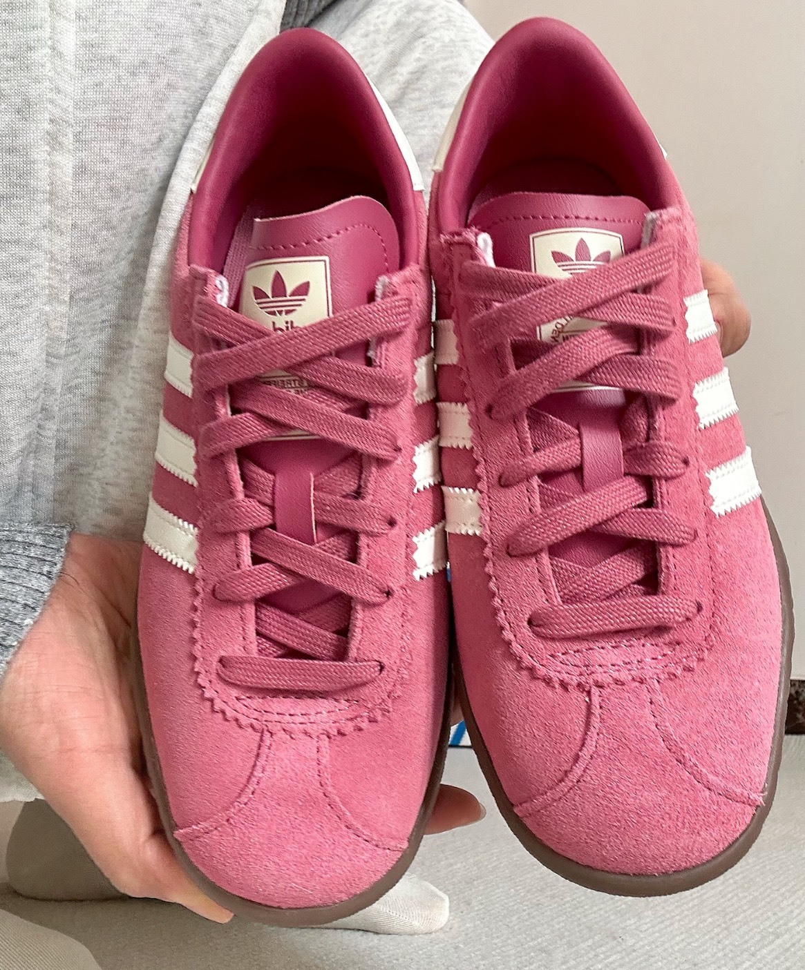 adidas Stadt 三葉草粉色板鞋 女款 復古百搭 薄底設計