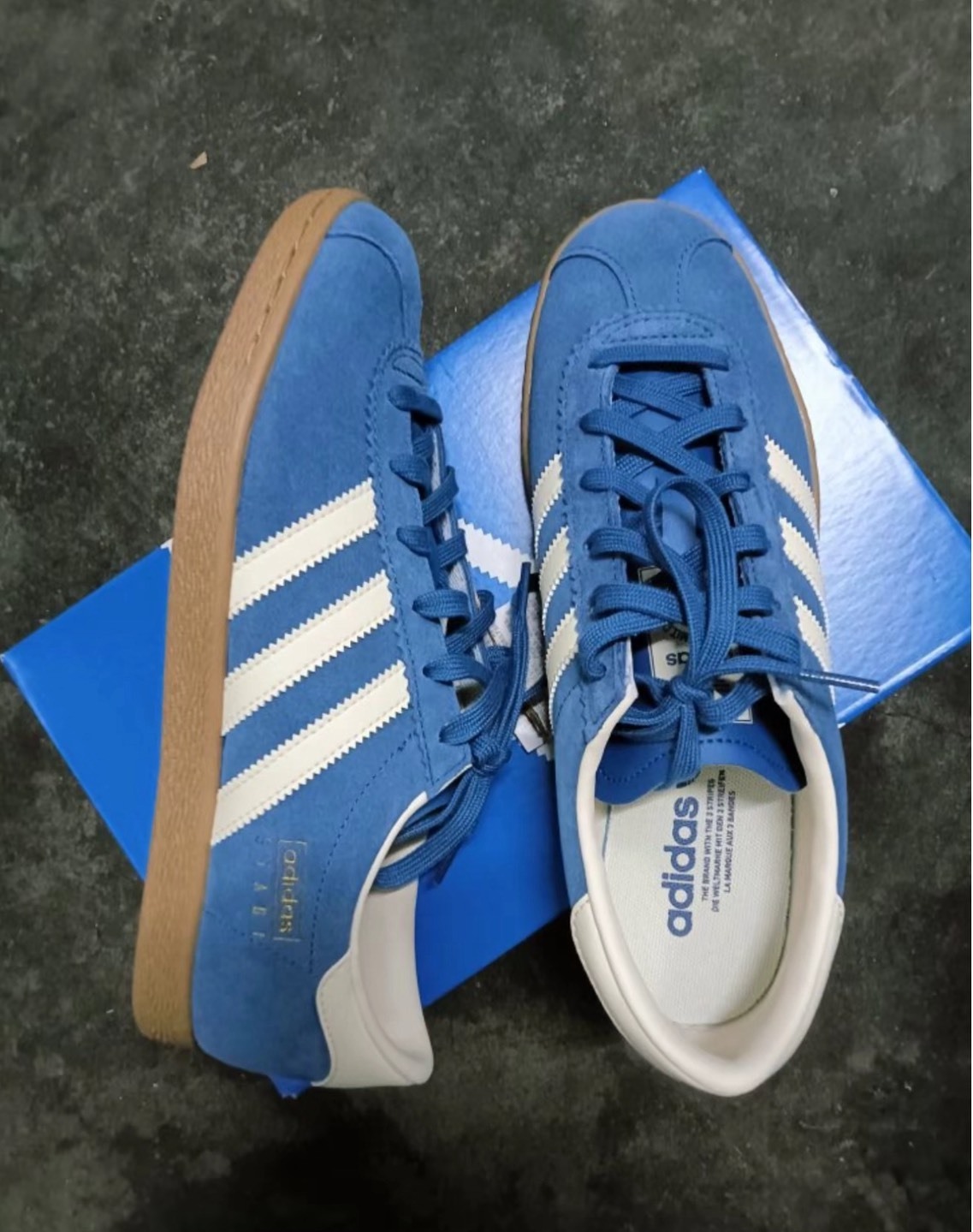 adidas Stadt 牛仔藍德訓鞋 低筒休閒鞋 男女同款 復古防滑百搭