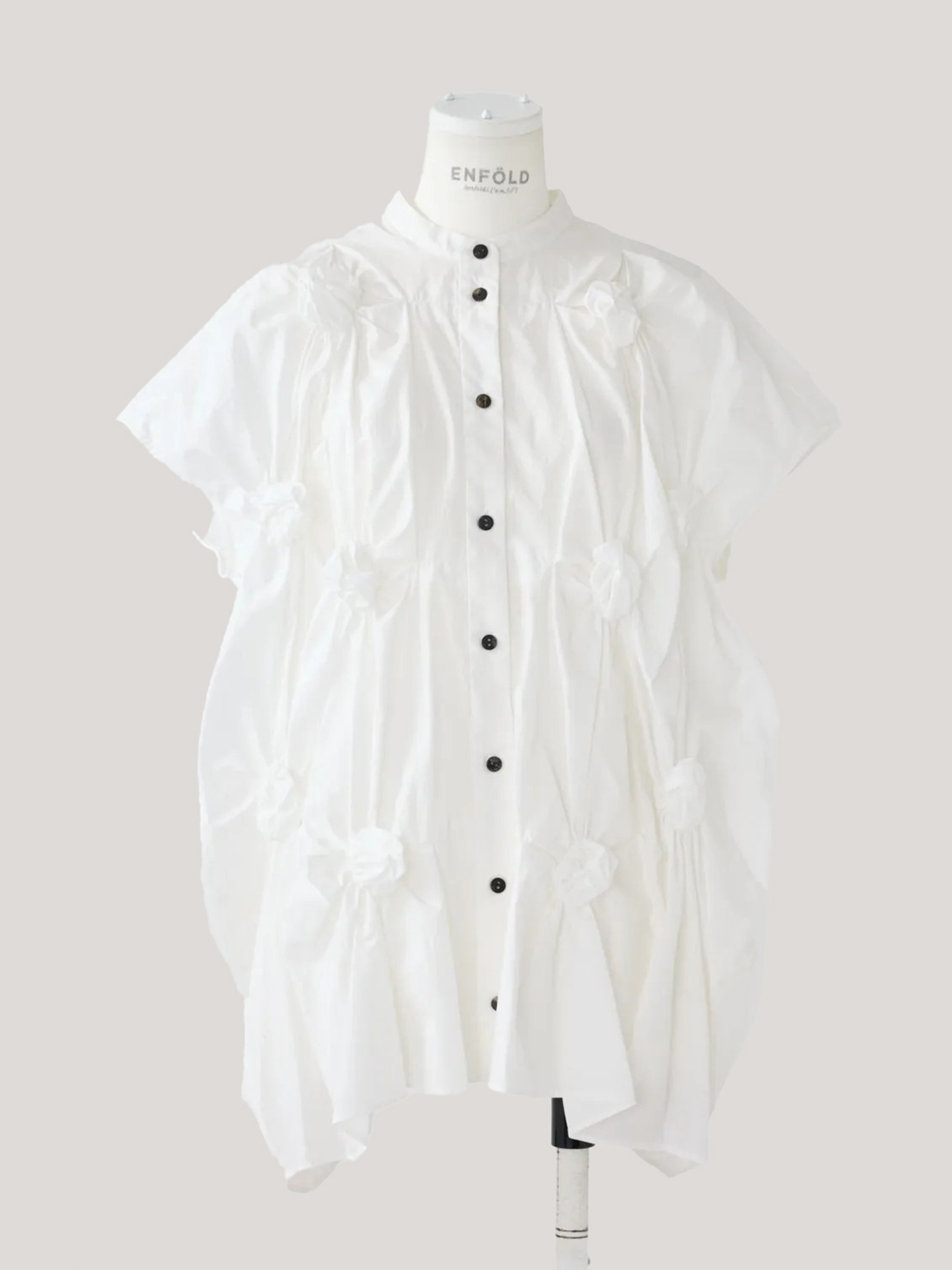 ENFOLD CIRCLE SHIRRING SHIRT 襯衫