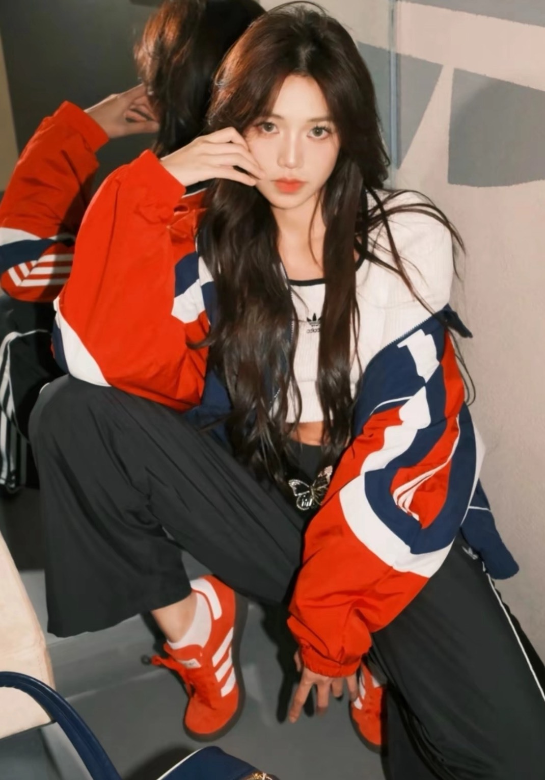 100 Thieves x adidas Palos Hills 聯名紅色德訓板鞋 復古風板鞋 男款