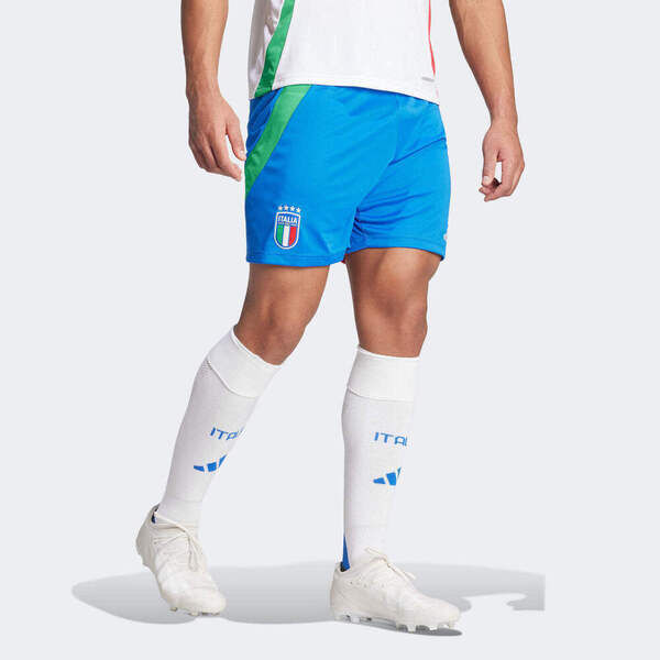 Adidas FIGC A SHO IQ0486 男 足球褲 短褲 運動 訓練 義大利 球迷版 吸濕排汗 藍