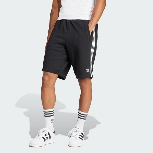 Adidas 3-Stripe Short IU2337 男 短褲 運動 休閒 三葉草 拉鍊口袋 棉質 舒適 黑白