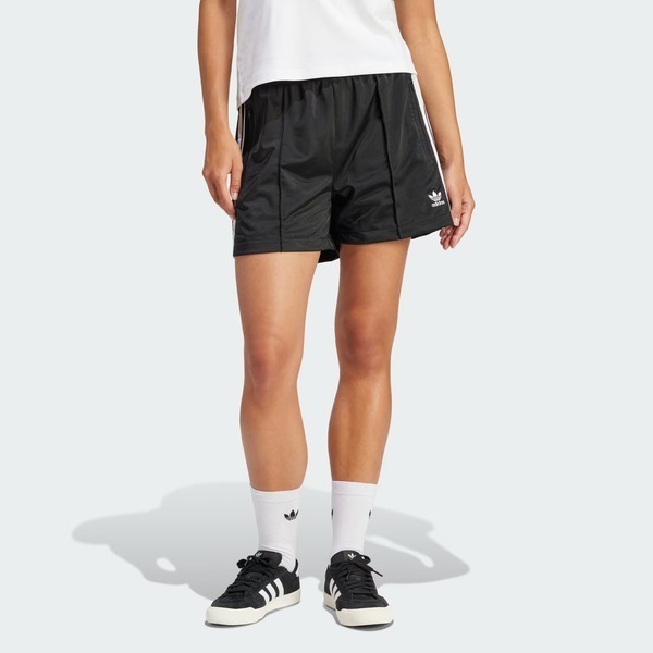 Adidas Firebird Short IU2425 女 短褲 休閒 復古 三葉草 寬鬆 拉鍊口袋 黑白