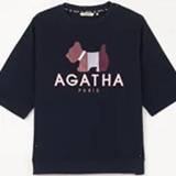 [S] AGATHA NAVY Snug Scottie Buswet Shirts, AGT147-115-Navy (SAG830)