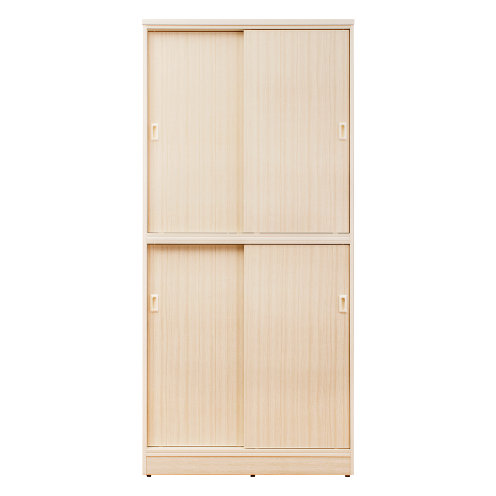 南亞塑鋼-3尺四拉門/推門塑鋼高鞋櫃