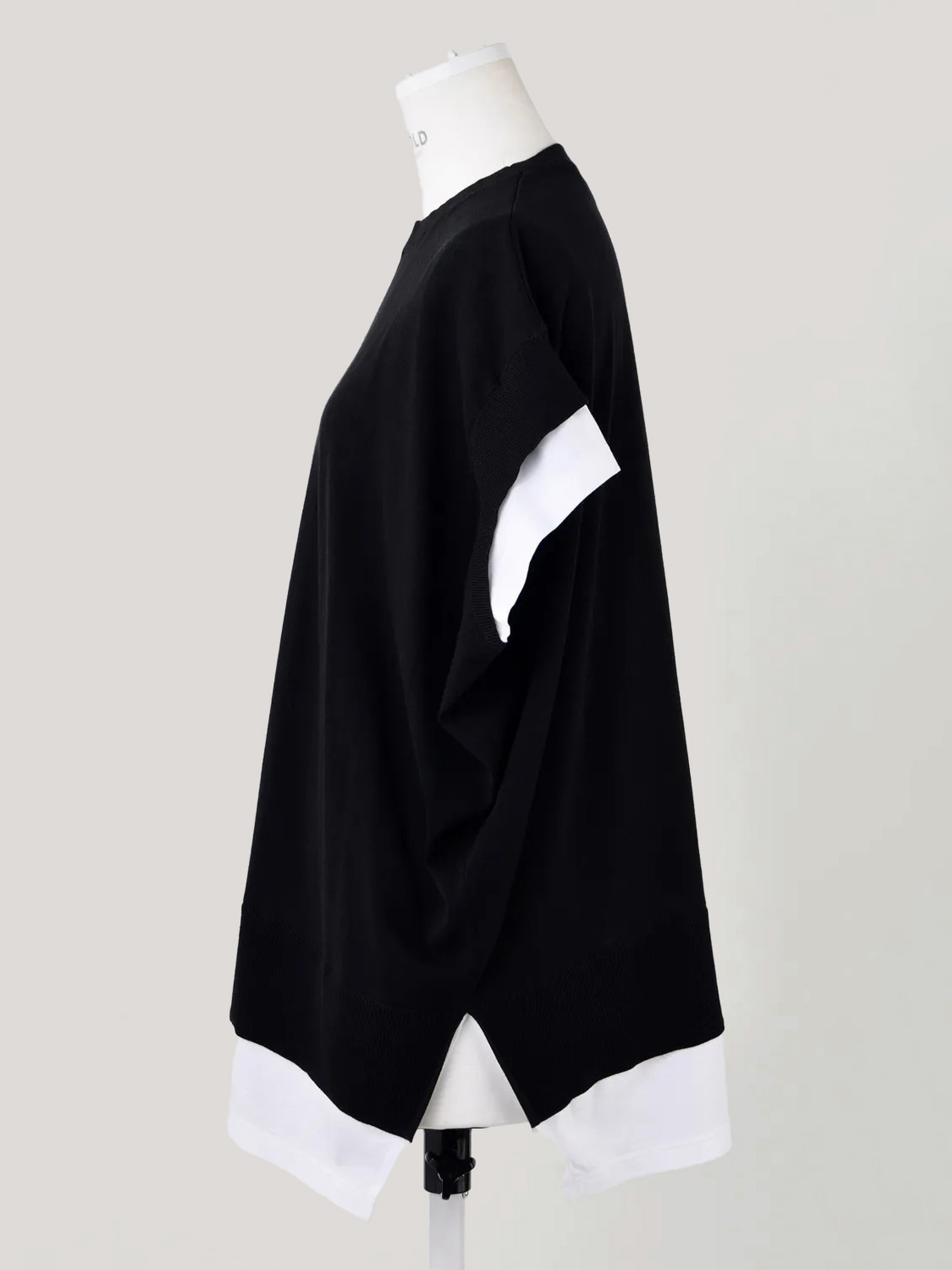 ENFOLD KNIT LAYERED PULLOVER 上衣