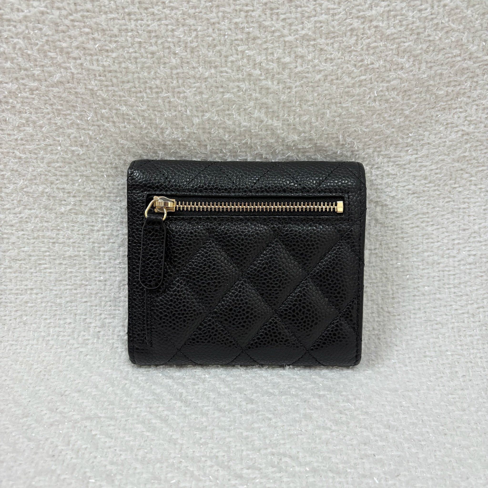 Chanel Short Wallet - Black / Ghw