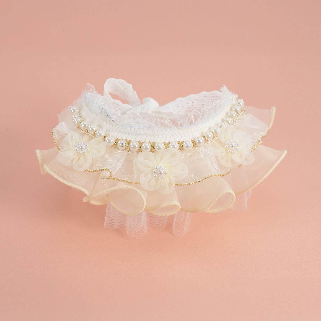 Golden Lace with Flower Collar