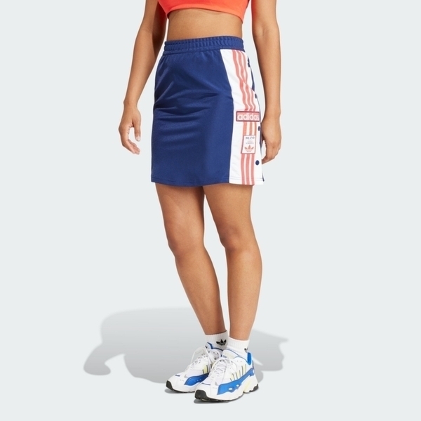 Adidas Adibrk Skirt IU2469 女 短裙 運動 休閒 三葉草 合身 排扣 藍