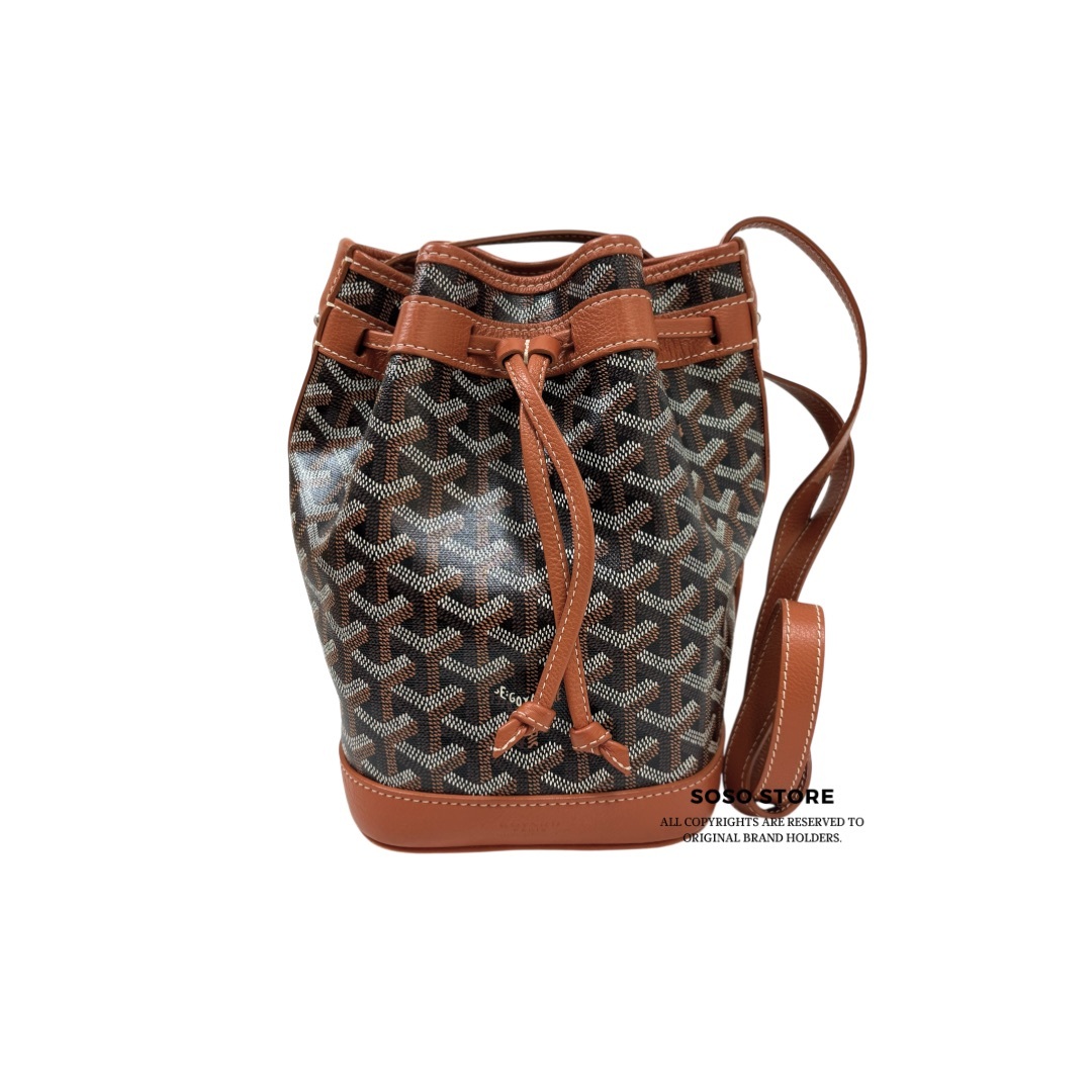 Goyard Petit Flot Bucket Bag - Brown / Shw