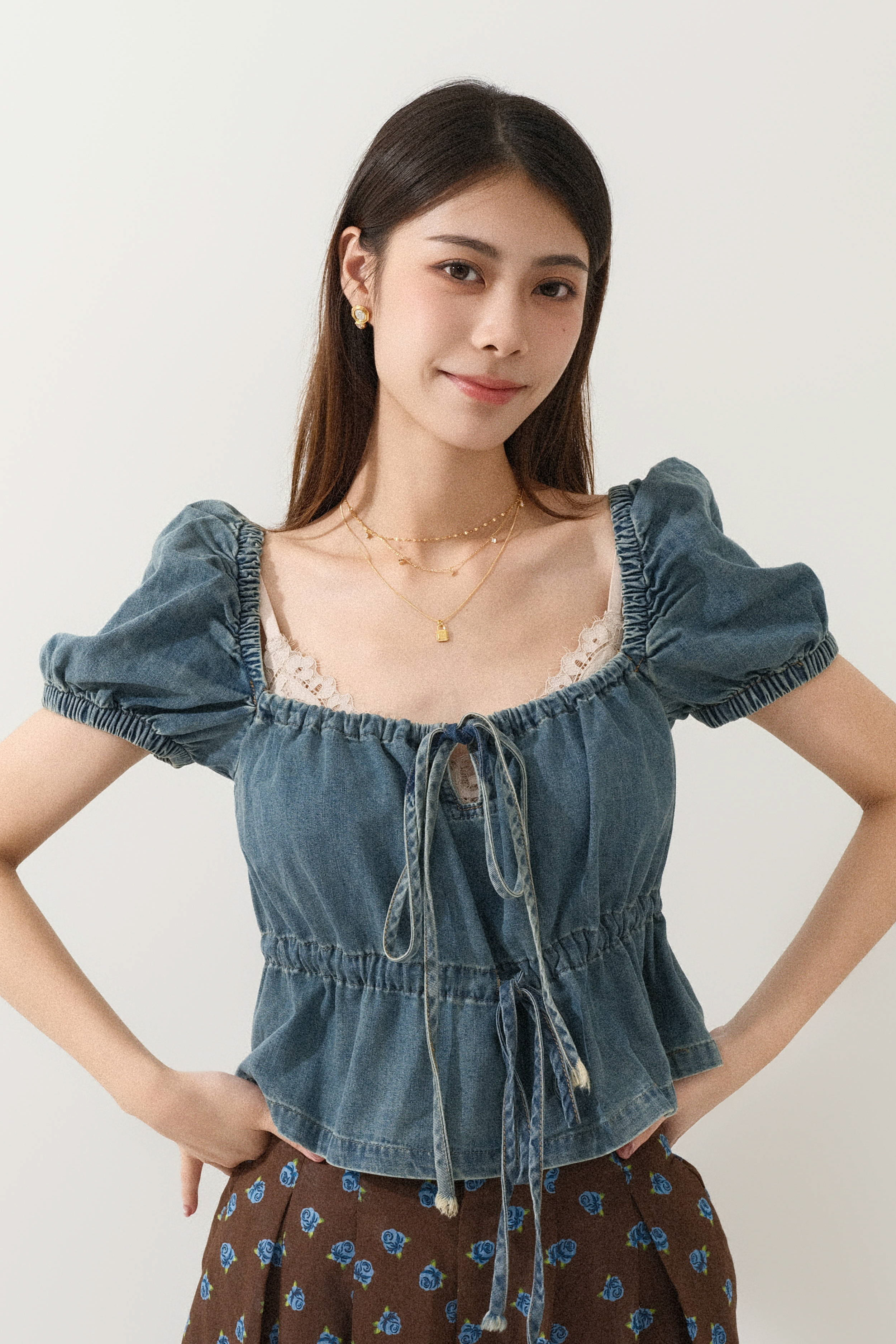 洗水牛仔娃娃上衣 (現貨款式）