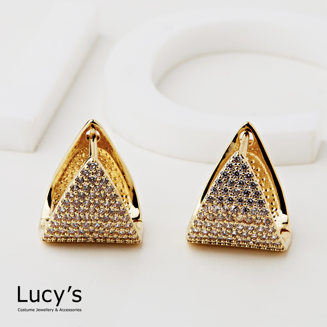 輕奢三角 易扣耳環 (二色) (121779/121780)