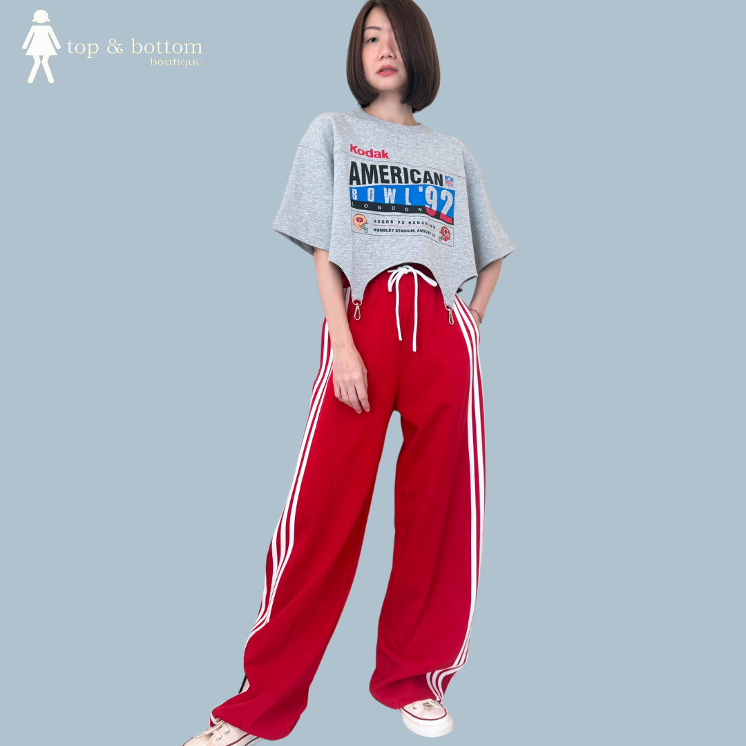 SHORT SLEEVE PRINTED TEE WITH HOOK HEM