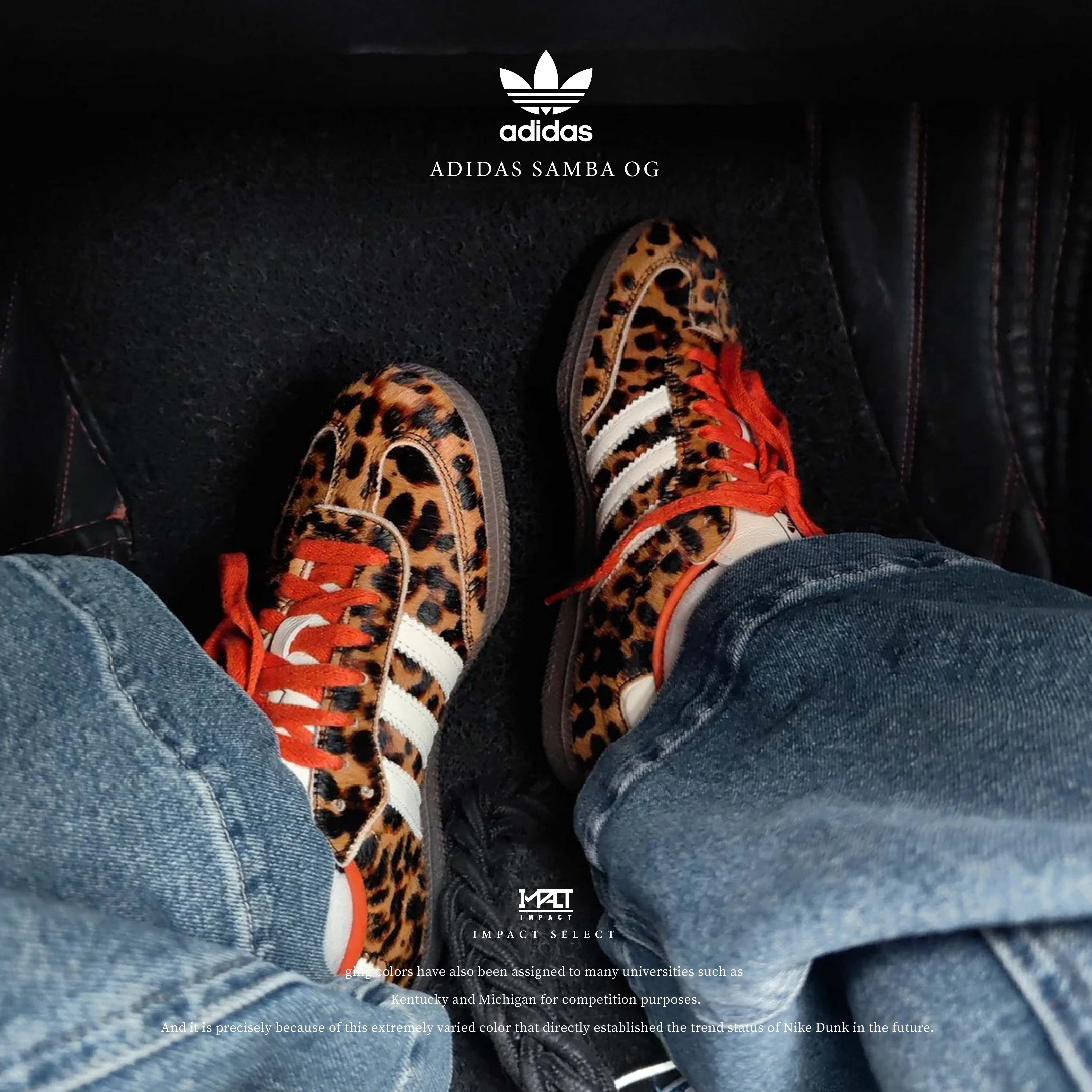 adidas Originals SAMBA OG 愛迪達 豹紋 兩色 德訓鞋 板鞋 運動休閒鞋 JI2734 / JI2735