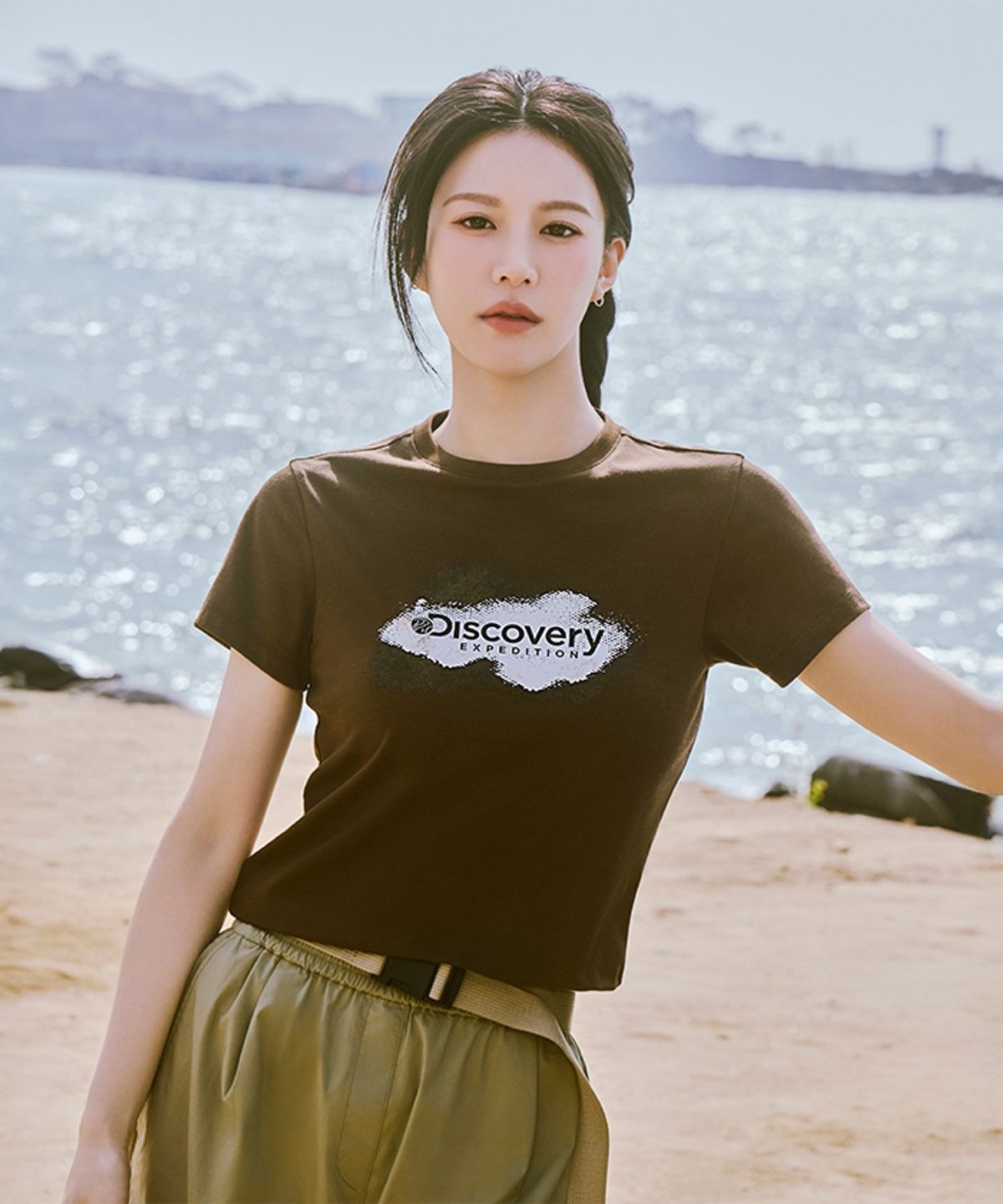 【代購】Discovery 探索 Freshvent 女 水洗 短版 復古LOGO 短袖 短T DWRS9H053