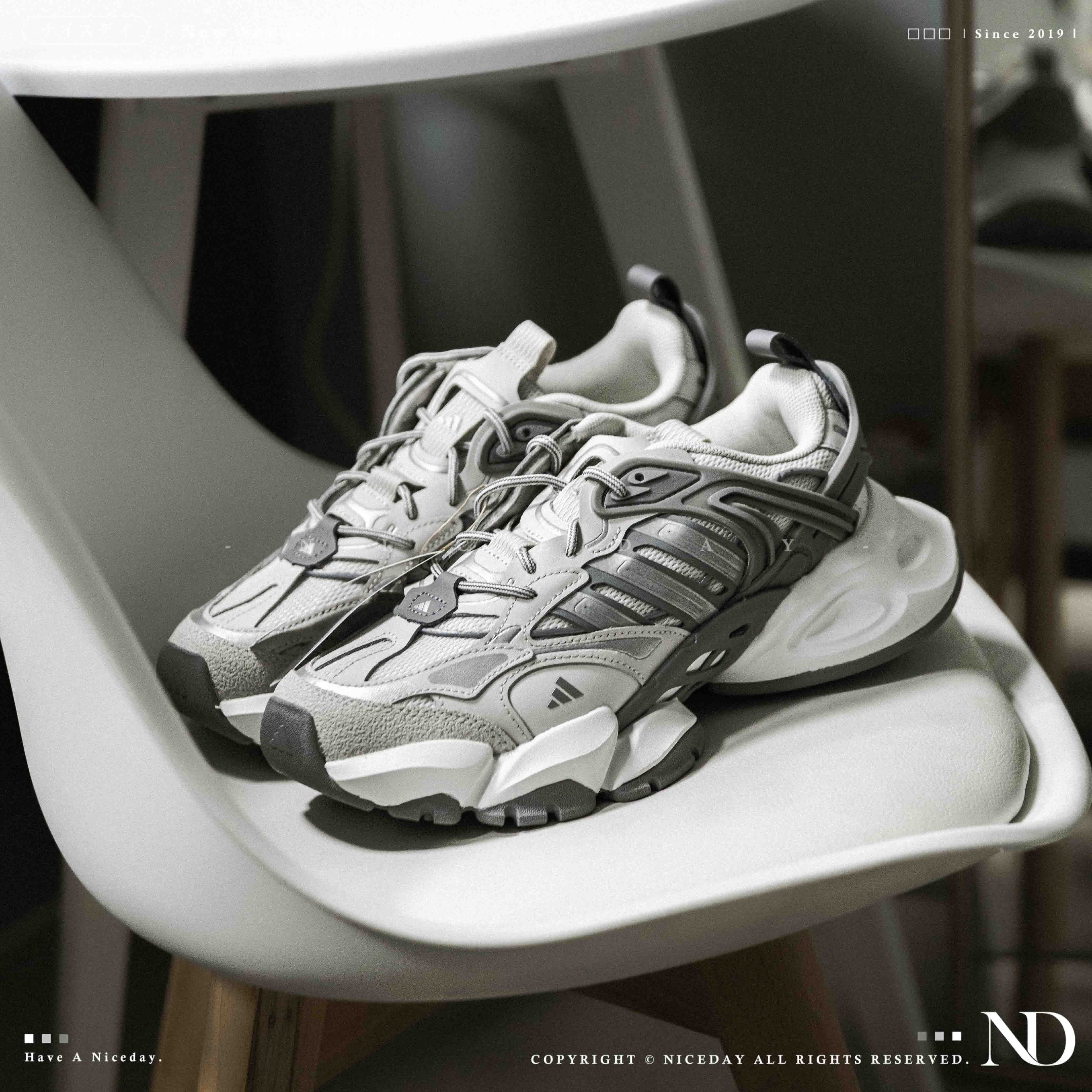 NICEDAY 代購 Adidas XLG Runner Deluxe FOS 機甲鞋 白灰 灰銀 銀色 灰 IH1583