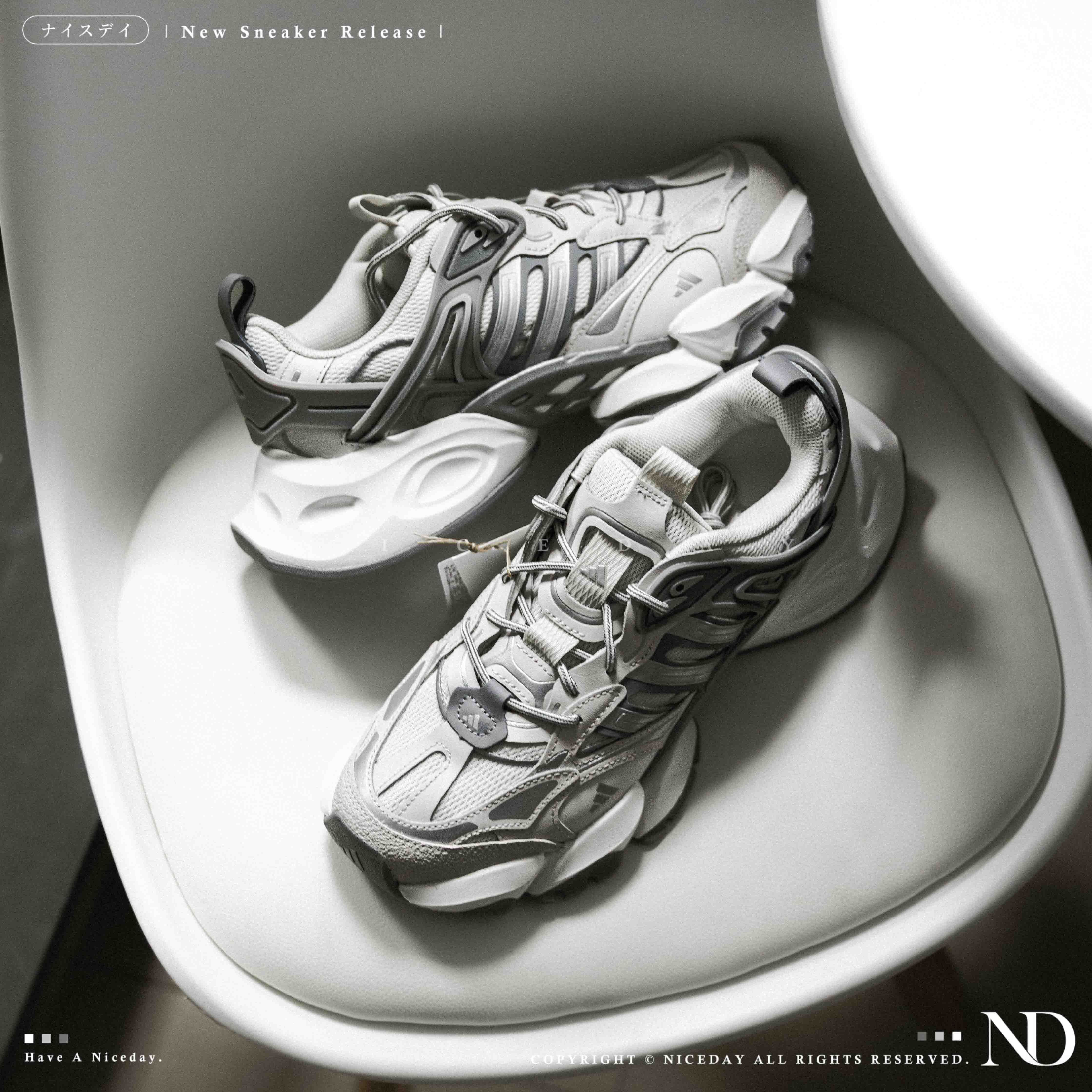 NICEDAY 代購 Adidas XLG Runner Deluxe FOS 機甲鞋 白灰 灰銀 銀色 灰 IH1583