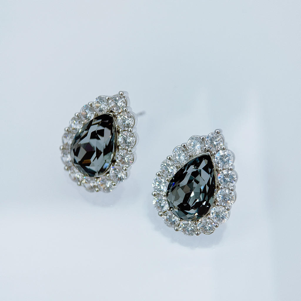 鋯圈水滴切面耳環