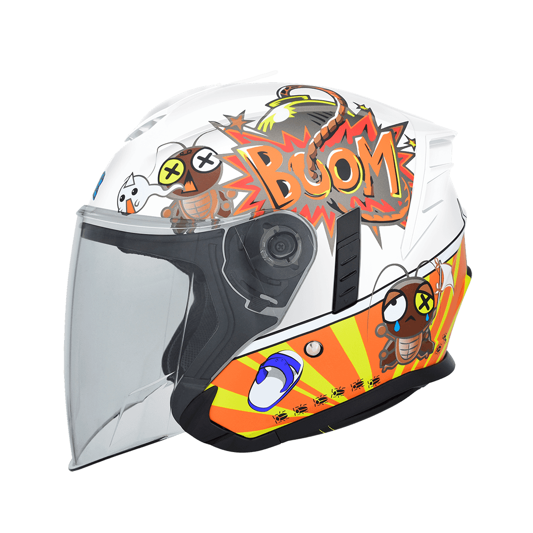 M2R FR-2 FR2 紀念版 #19 小強 開放式安全帽 白色