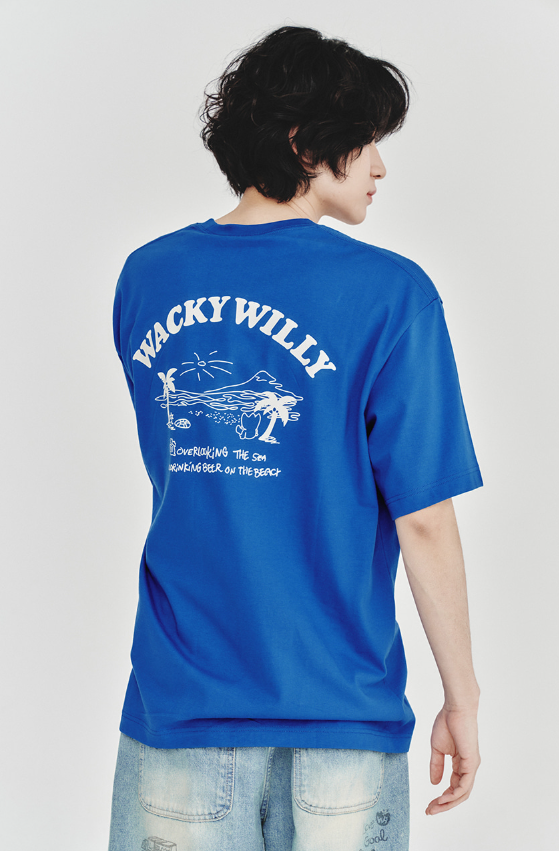 【直播】WACKY WILLY LL060413 海灘圖案度假短袖上衣