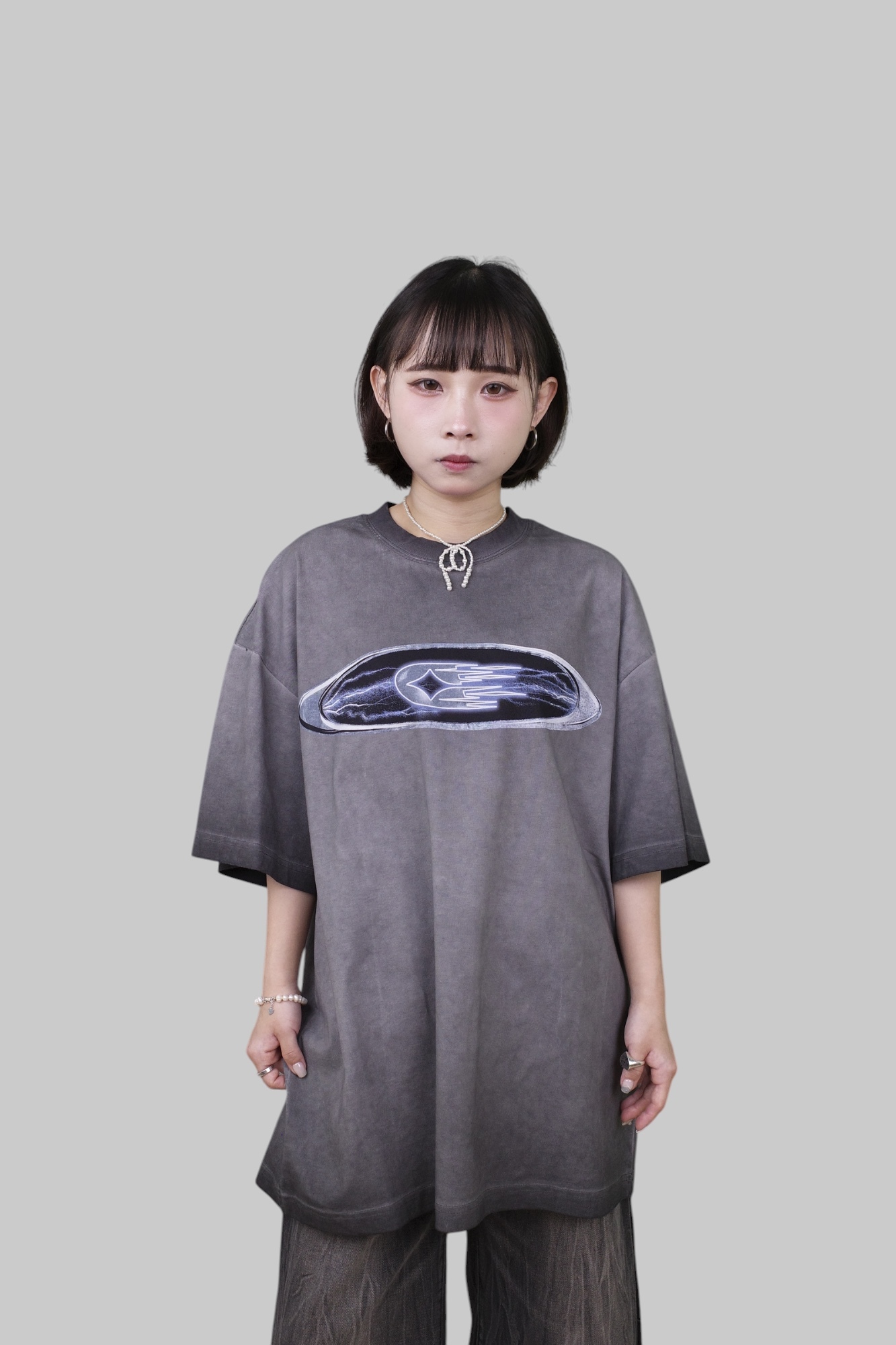 『Always_Good』做舊 暈染 水洗 印花 短T