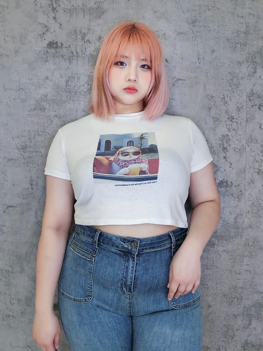 性格貴婦貓貓短T