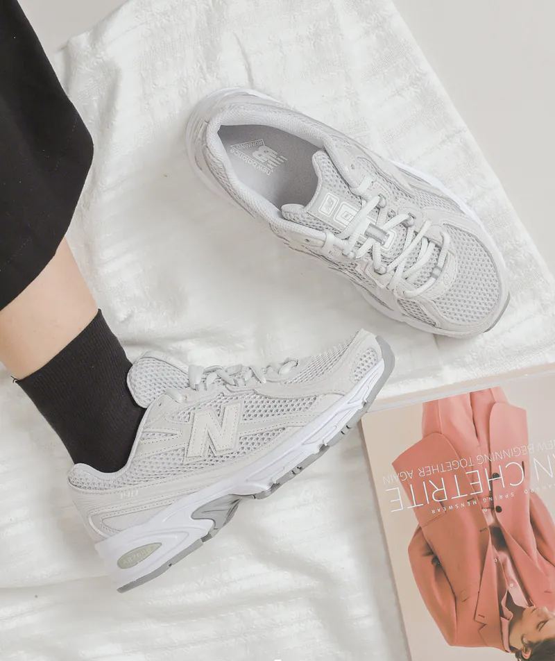NEW BALANCE 740 淺灰 網布 透氣 復古老爹鞋 IU著用