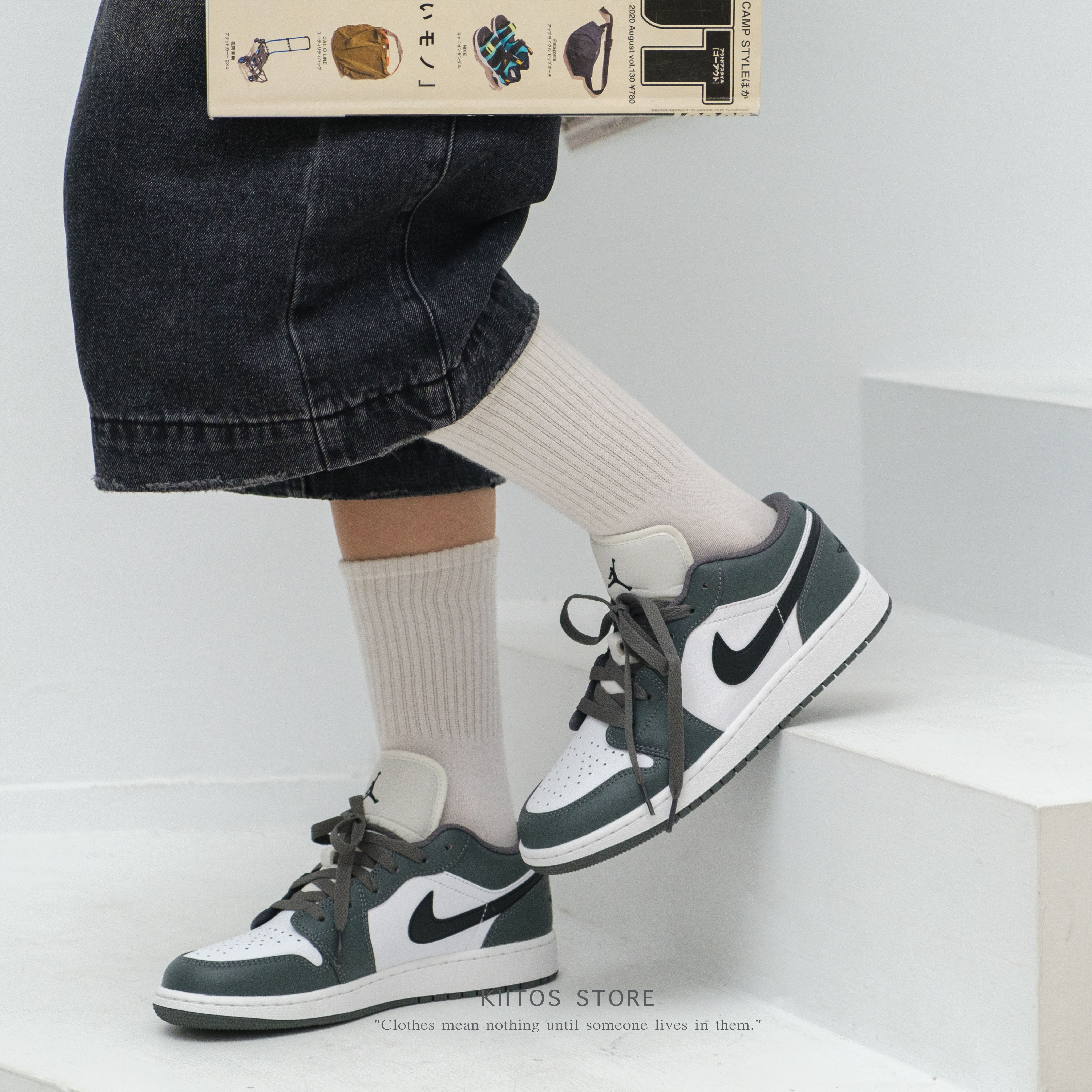 ( 現貨）Nike Air Jordan 1 Low GS 煙灰 鐵灰 大童鞋 553560-152