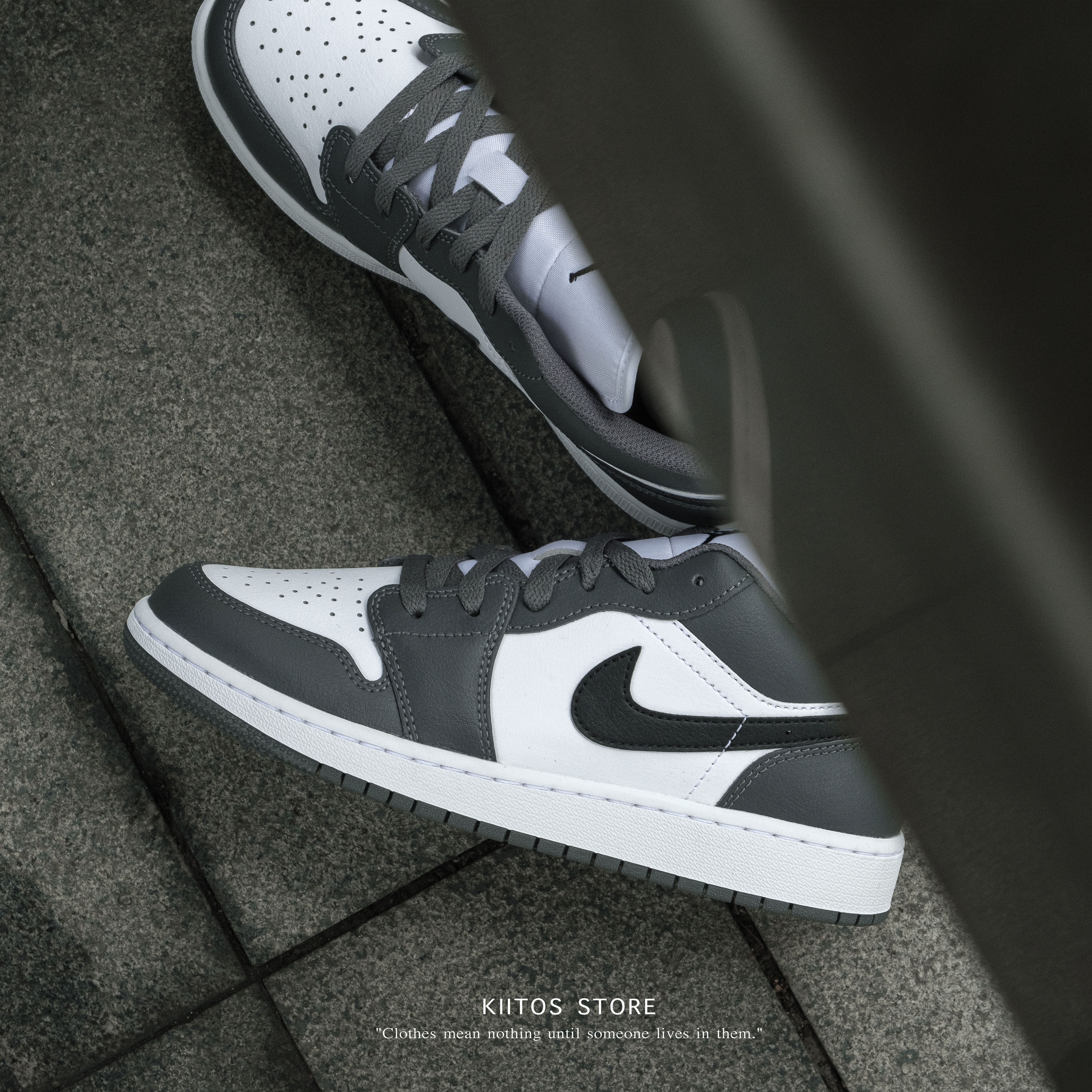 ( 現貨）Nike Air Jordan 1 Low GS 煙灰 鐵灰 大童鞋 553560-152