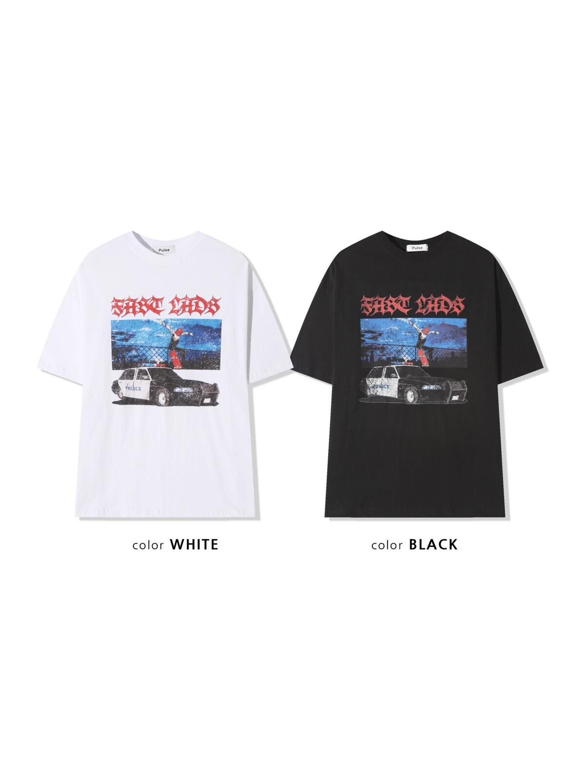 英文字圖案短袖Tee PULSE-143T