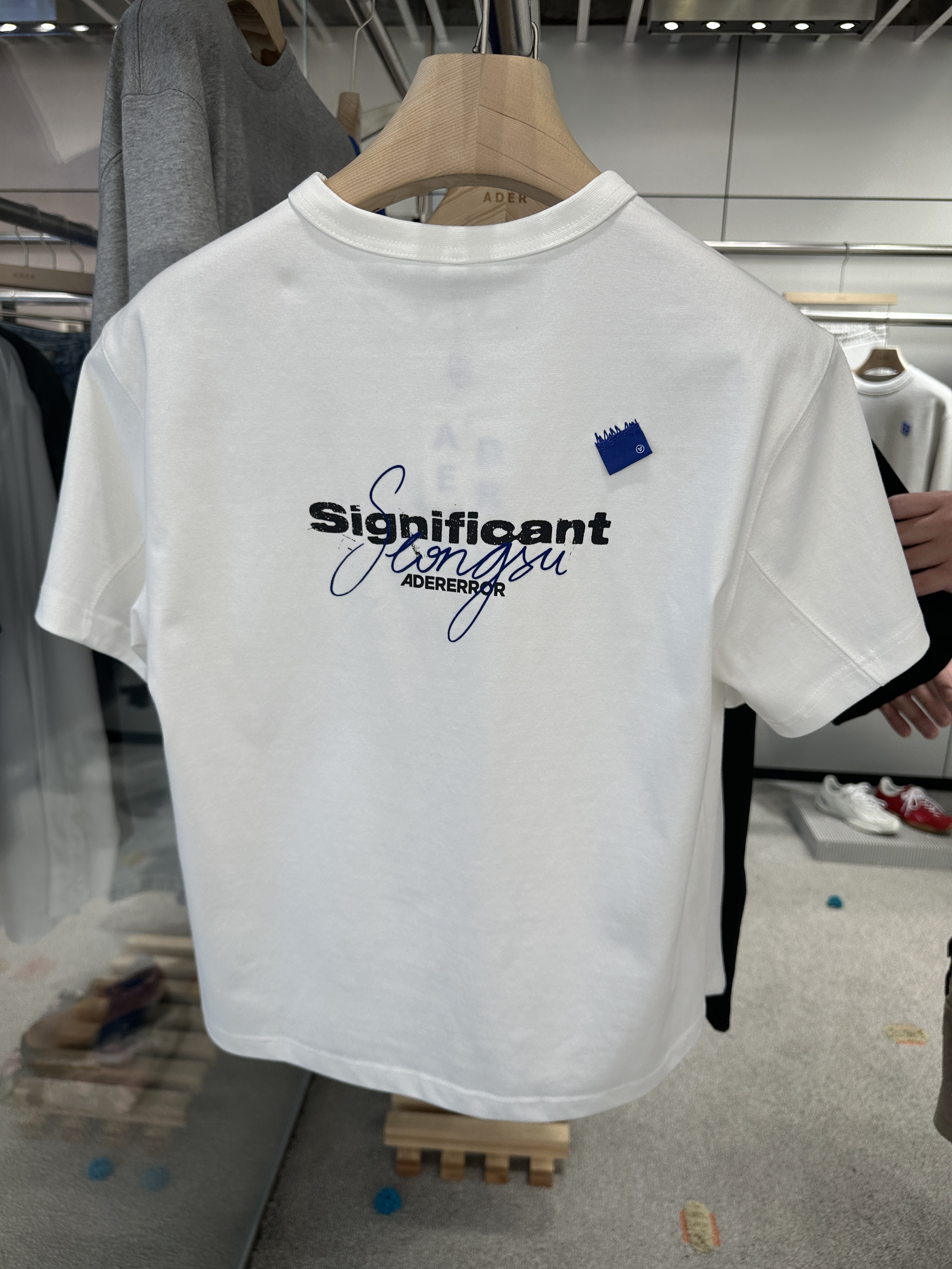 【現貨】Ader error significant 店舖限定 左胸草寫文字 背後logo短tee BO42FYTS0106