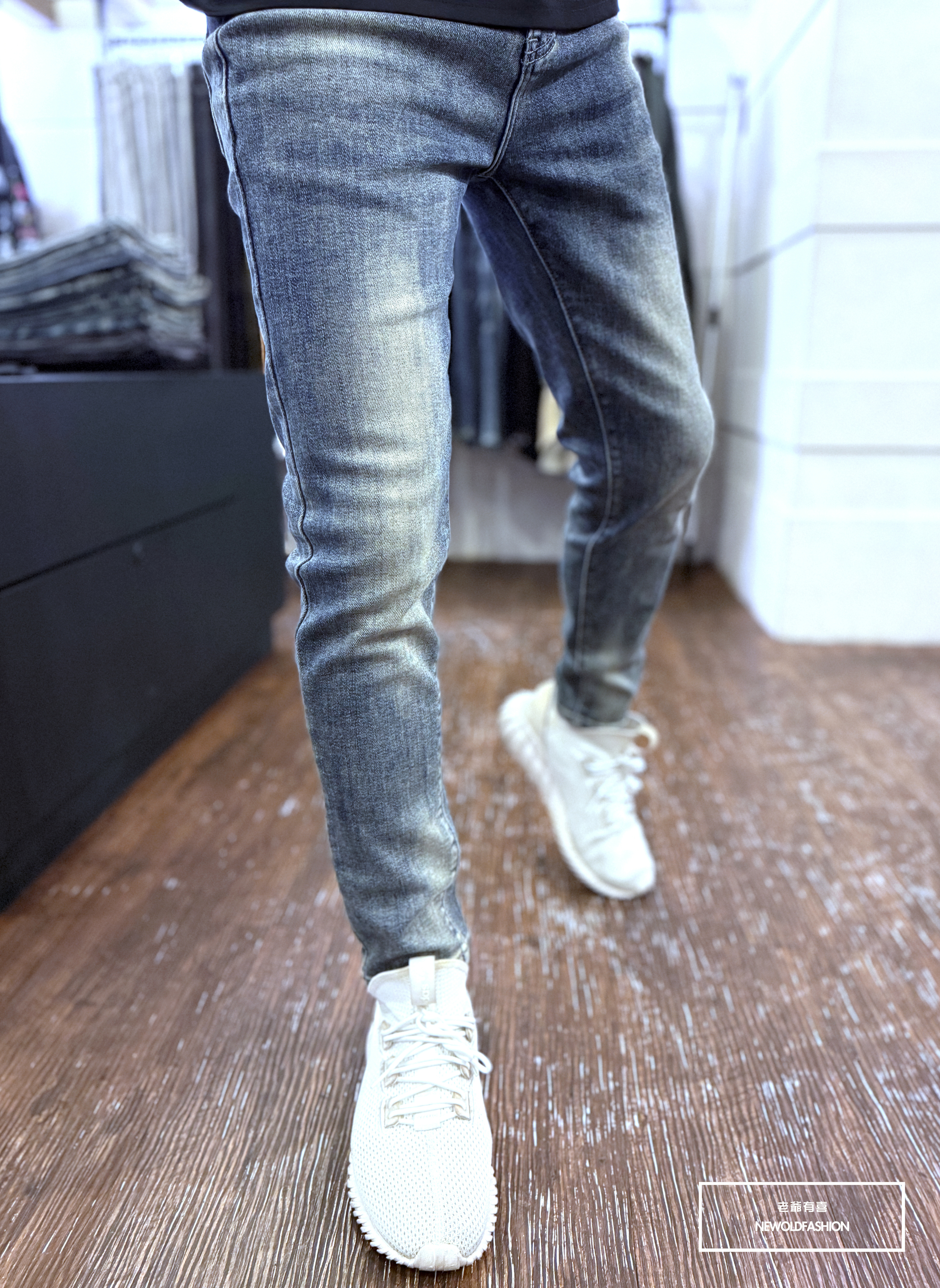 『新品上市』重磅中藍微刷白小直筒(NOF24096011)