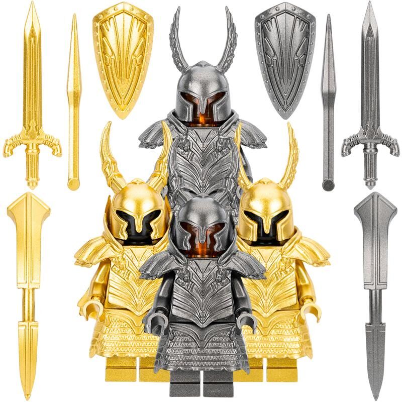 Black Knights Custom Minifigures Set Fit Lego HN570-HN573