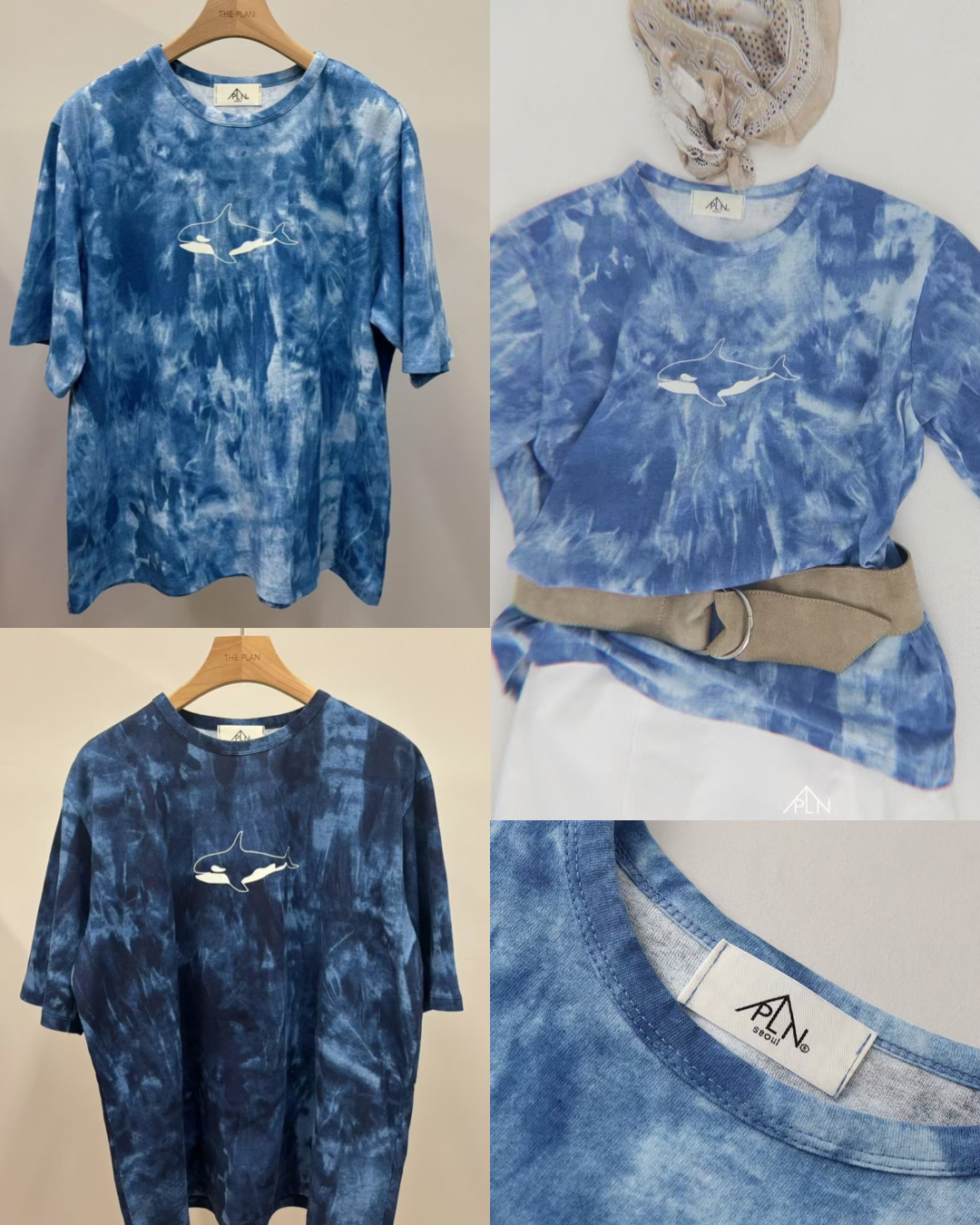 預 購 產 品 丨韓國女裝 - 韓國水波浪紋鯨魚個性上衣 Made In Korea（ 預計兩星期後發貨 ）