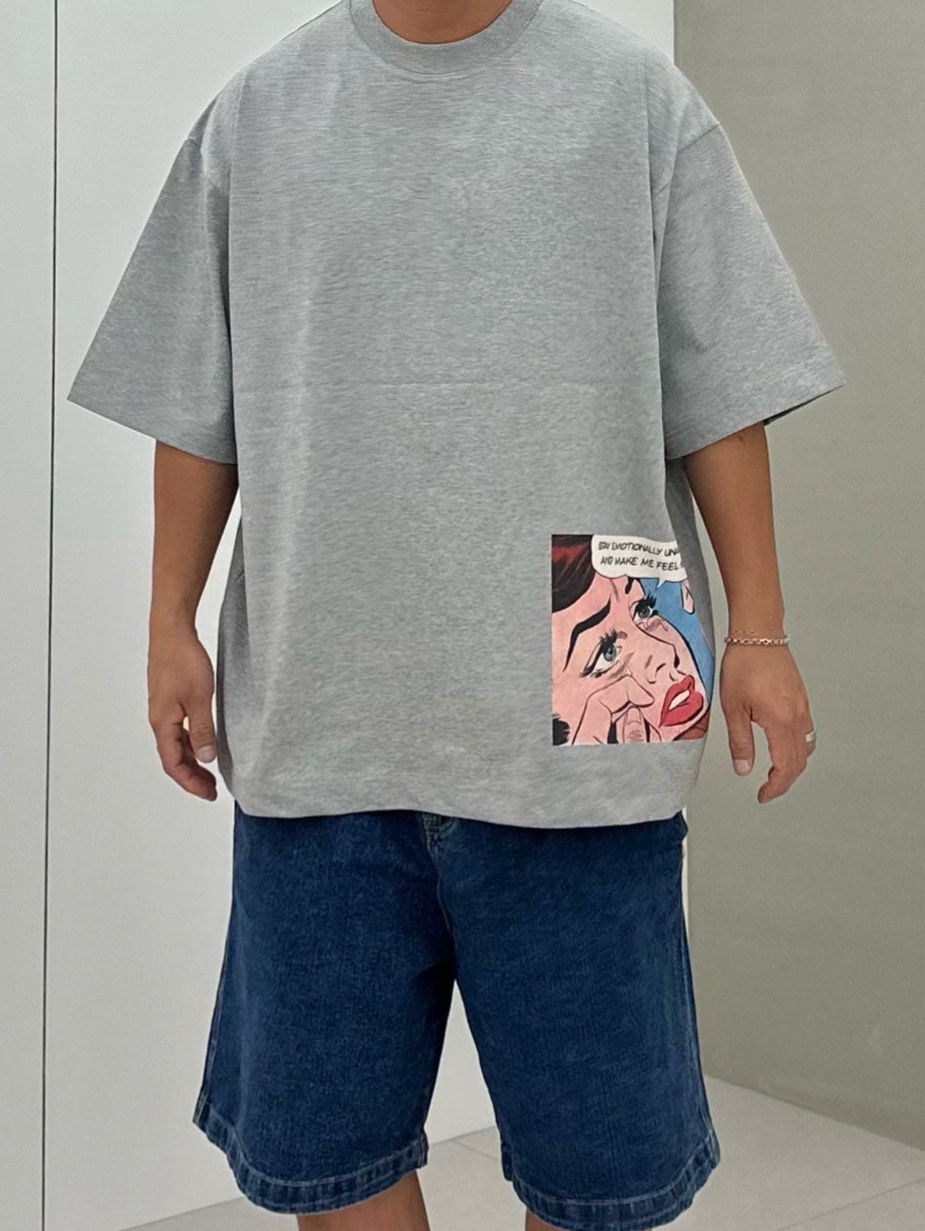 英文字圖案短袖Tee PURE-161T