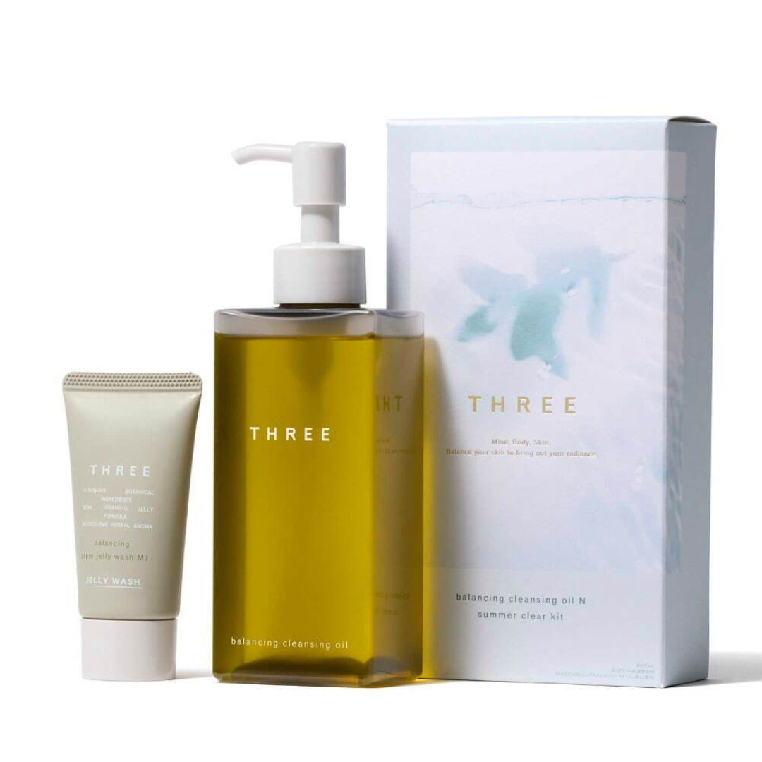 [限定] THREE Balancing Cleansing Oil N Summer Clear Kit 2025