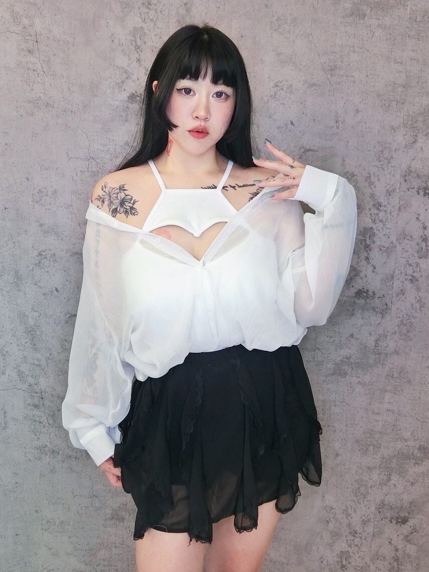 多層次雪紡短褲