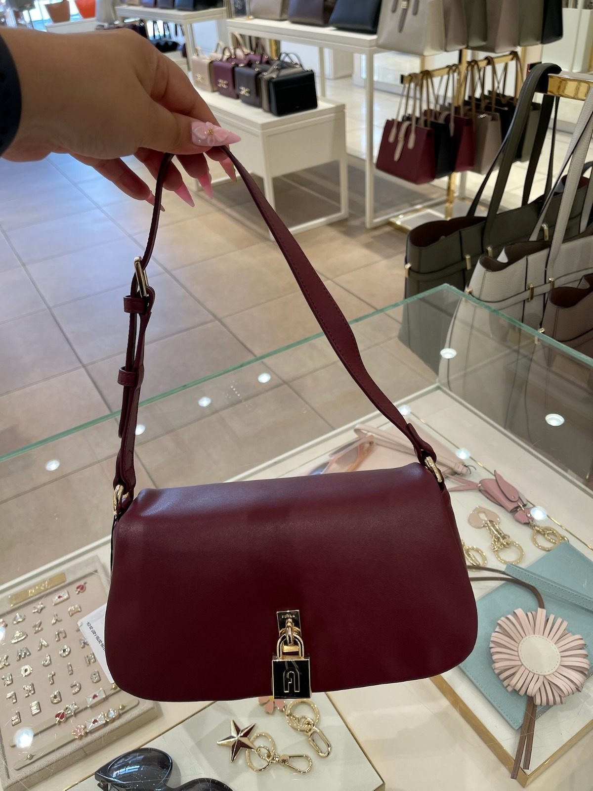 【預購】FURLA G060330 單肩包（酒紅色）