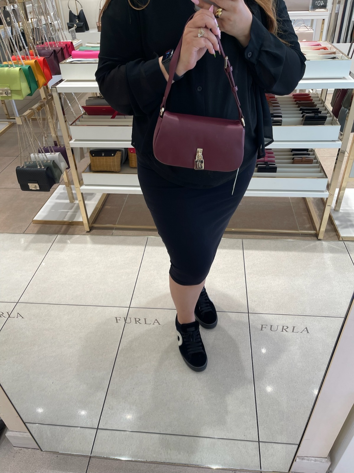 【預購】FURLA G060330 單肩包（酒紅色）