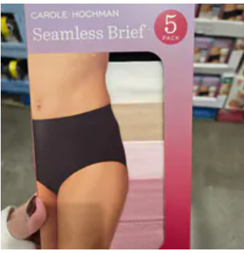 [S] CW CAROLE HOCHMAN 5 PACK SEAMLESS BRIEF,RANDOM COLOUR, 1374599-MULTI (SZZ606)