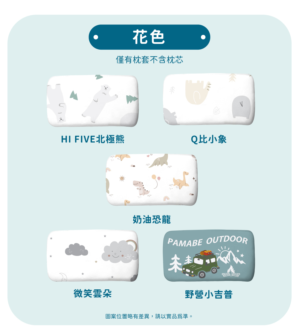PAMABE冰絲涼感枕套,共5種花色