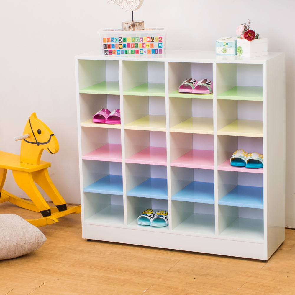 南亞塑鋼-3.2尺開放式20格塑鋼鞋櫃