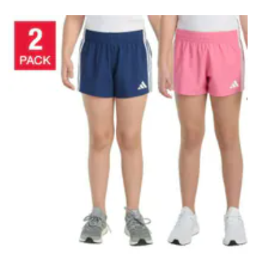 [S] ADIDAS BLUE/PINK YOUTH 2 PACK SHORT, 1841076AG10393-BLUE/PINK (SAD239)